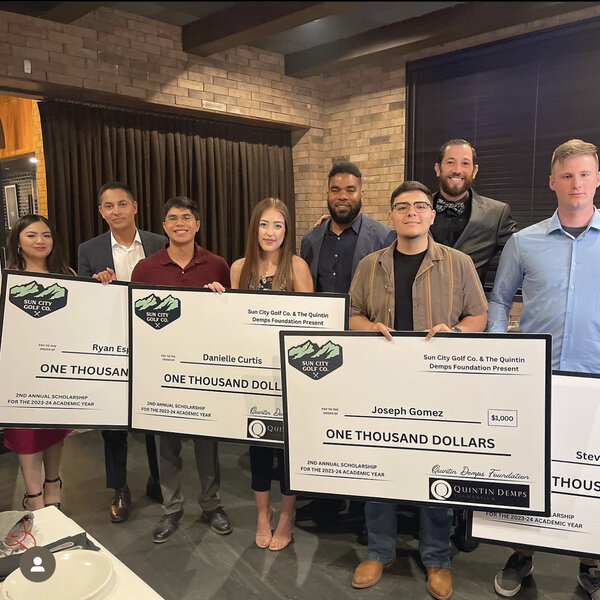 2023 five scholarships recipients of The Quintin Demps Foundation Scholarships:   Steven Jones, Joseph Gomez, Danielle Curtis, Ryan Esparza, and Sophia Garcia! 