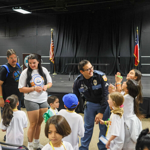 Police officer visit at T1D Kids Camp Day 2