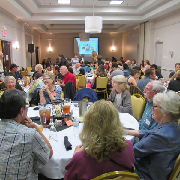 VSEP members attending a quarterly dinner with guest speaker