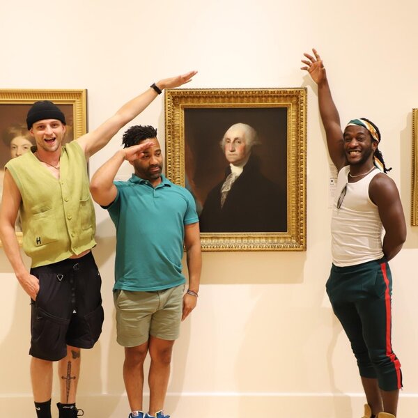 Hamilton the Musical cast members visit the galleries! 