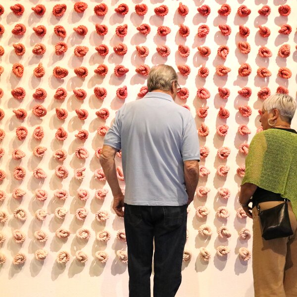 Installation view of A Beautiful Mess: Weavers & Knotters of the Vanguard, May 23 - June 20, 2024, EPMA Woody and Gayle Hunt Family Gallery. 