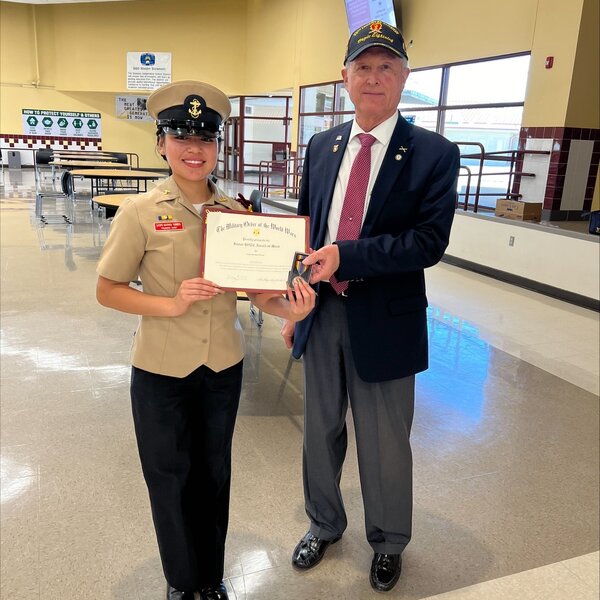 Presentation of JROTC Award of Merit Medal