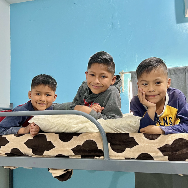 Boys in their dormitories