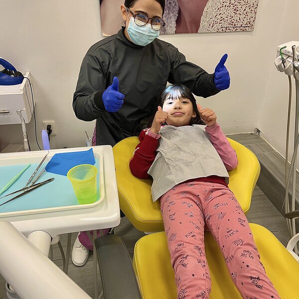 With our dentist