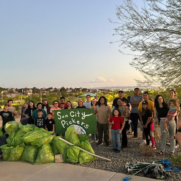 SCP Litter Pickup at Argal Park on the Eastside with EA Seeds Club from UTEP.