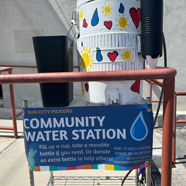 Community Water Station that provides free accessible water to members of the community & decreases single use plastic waste.