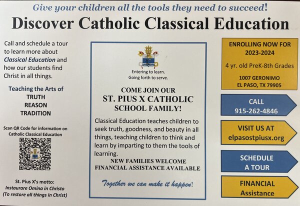 St. Pius X Catholic School - Liberal Arts Education, Scholarships and Security